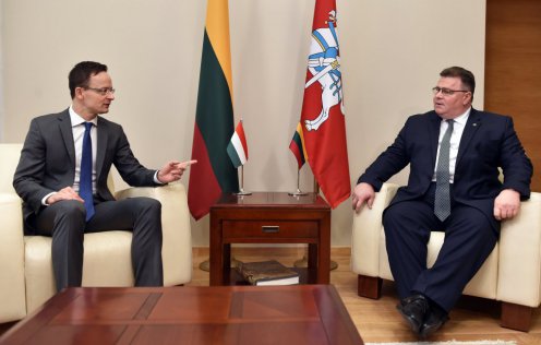 Péter Szijjártó and Lithuanian Prime Minister Saulius Skvernelis Photo: Ministry of Foreign Affairs and Trade