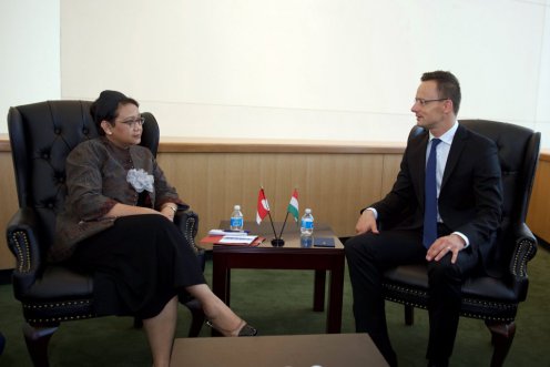 Retno Marsudi and Péter Szijjártó Photo: Ministry of Foreign Affairs and Trade