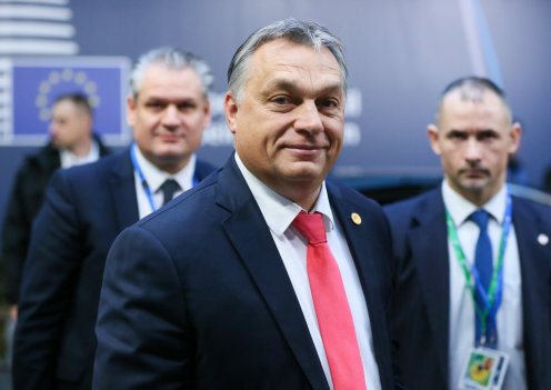 Prime Minister Viktor Orbán arriving at the summit of the heads of state and government of EU Member States in Brussels on 15 December 2017, on the second day of the two-day meeting Photo: Stephanie Lecocq/EPA/MTI