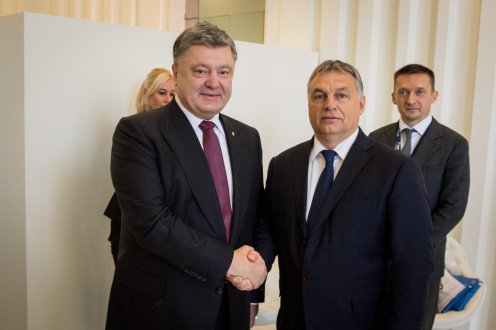 Orbán-Porosenko tárgyalás az Európai Néppárt maastrcihti ülésének kezdete előtt Fotó: Botár Gergely/kormany.hu