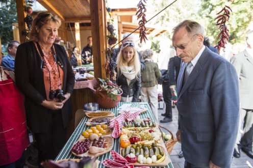 Pintér Sándor belügyminiszter az Országos közfoglalkoztatási kiállítás megnyitóján Fotó: Árvai Károly/Miniszterelnökség